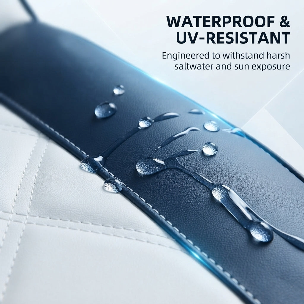 Luxury Marine Captain's Chair – UV-Resistant Vinyl & 316 SS Frame – marine application view