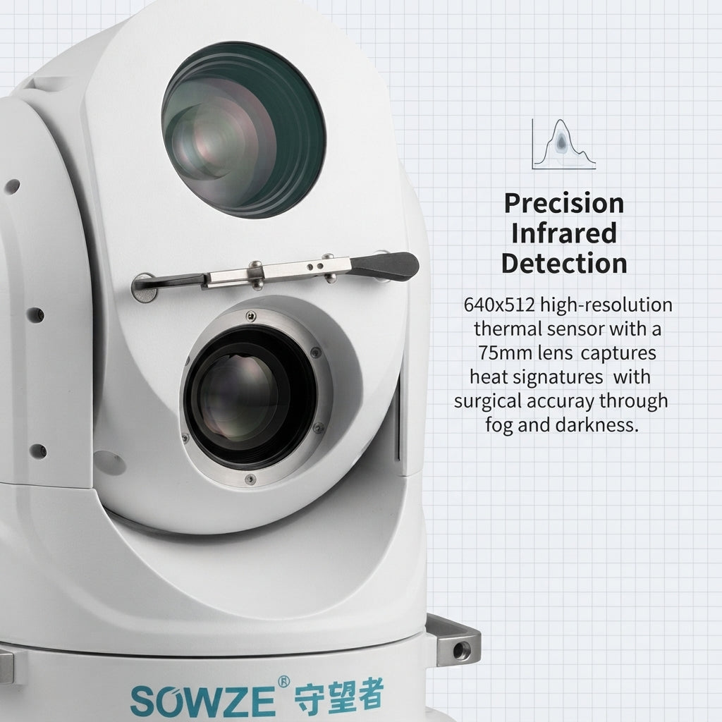 Marine Dual-Spectral Thermal Camera - 384 IR, 52x Gyro Pan-Tilt Head