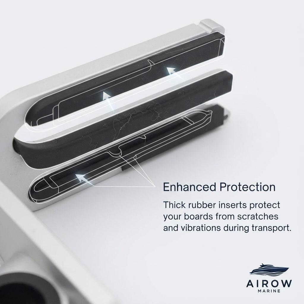 Aerospace-Grade Aluminum Wakeboard & Surfboard Rack – Universal Marine Mount – marine application view