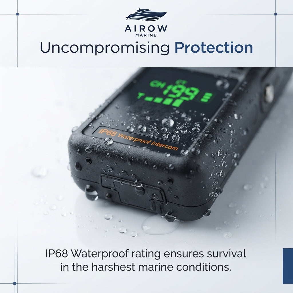 Airow Marine KSU7 Walkie-Talkie - IP68 Waterproof & 10km Range (110mm)