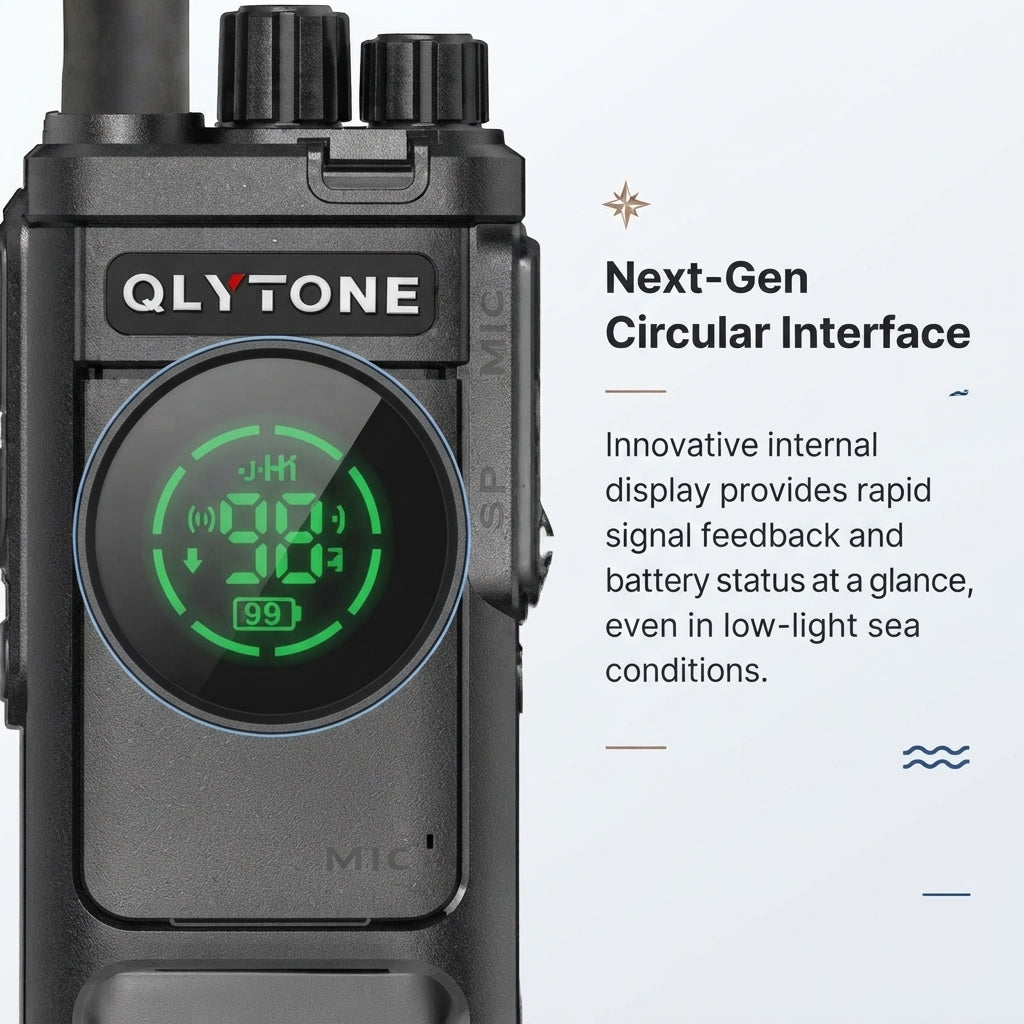 High-Power VHF Handheld Marine Radio - IP67 Waterproof, 199 Channels