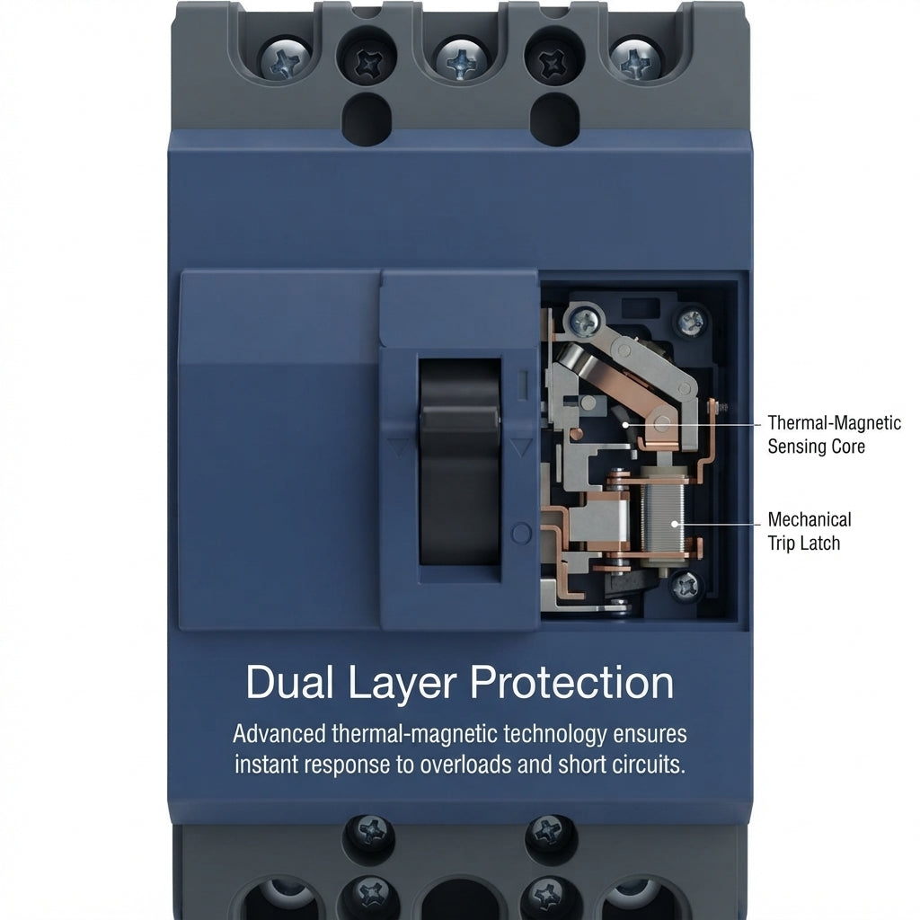 Schneider EZD100B Marine 100A 4P Circuit Breaker - Thermal/Shock Protection