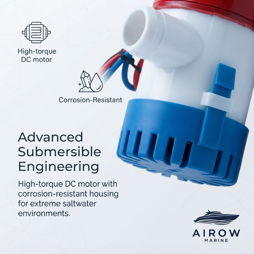 Marine Submersible Bilge Pump - DC Micro Motor, Corrosion Resistant