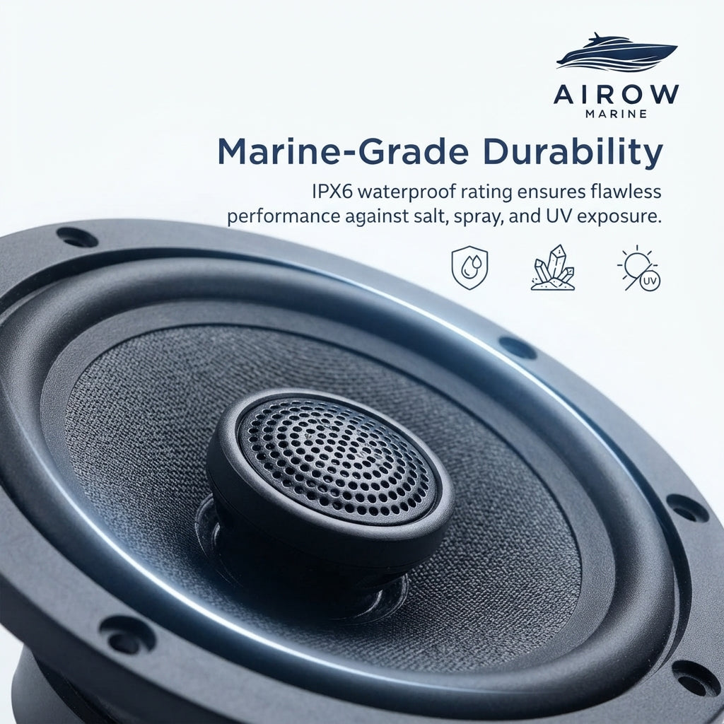 Airow Marine GS-068T-RGB Waterproof Speaker - 150W 2-Way Coaxial (6.5")