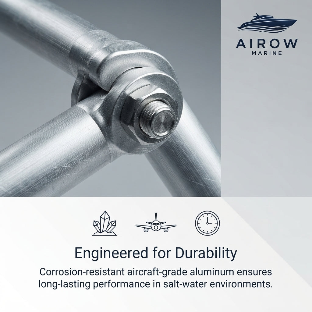 Aircraft-Grade Aluminum Kayak & Canoe Beach Cart – Foldable & Corrosion-Resistant – marine application view