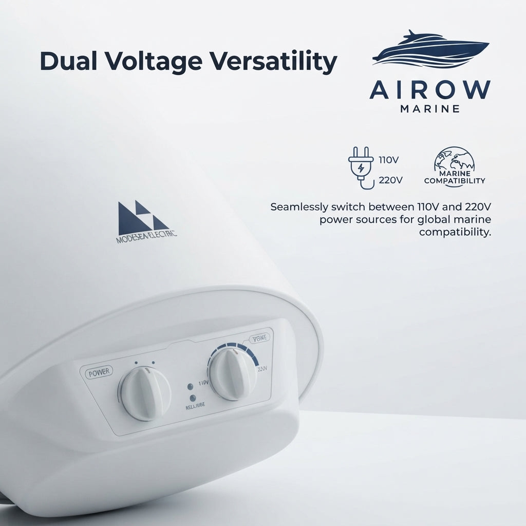 AirowMarine 50L Marine Electric Water Heater - Dual Voltage 110V/220V (1500W)