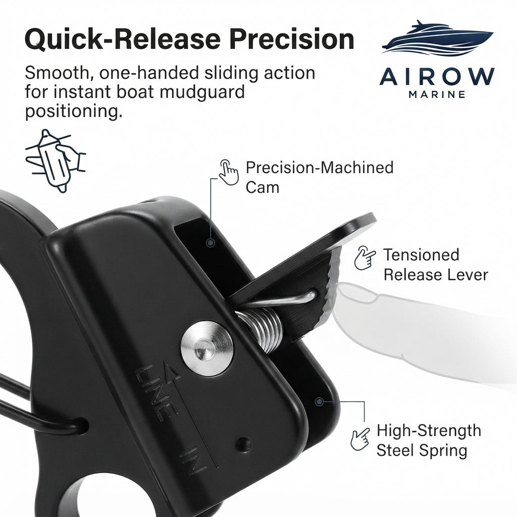 Airow Marine 304 Stainless Steel Quick-Release Boat Anchor Hook - 116mm