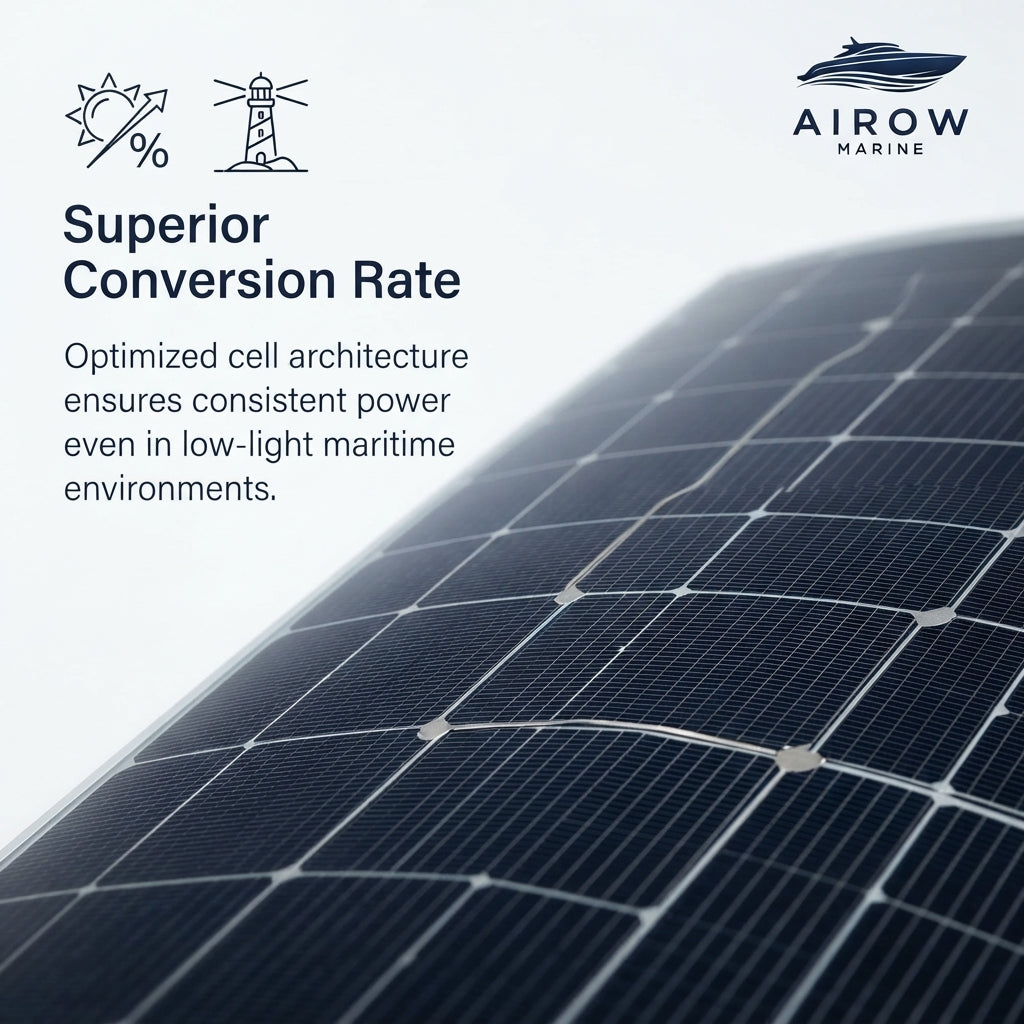 AirowMarine 400W Flexible ETFE Solar Panel - Marine Grade (2055x1100mm)