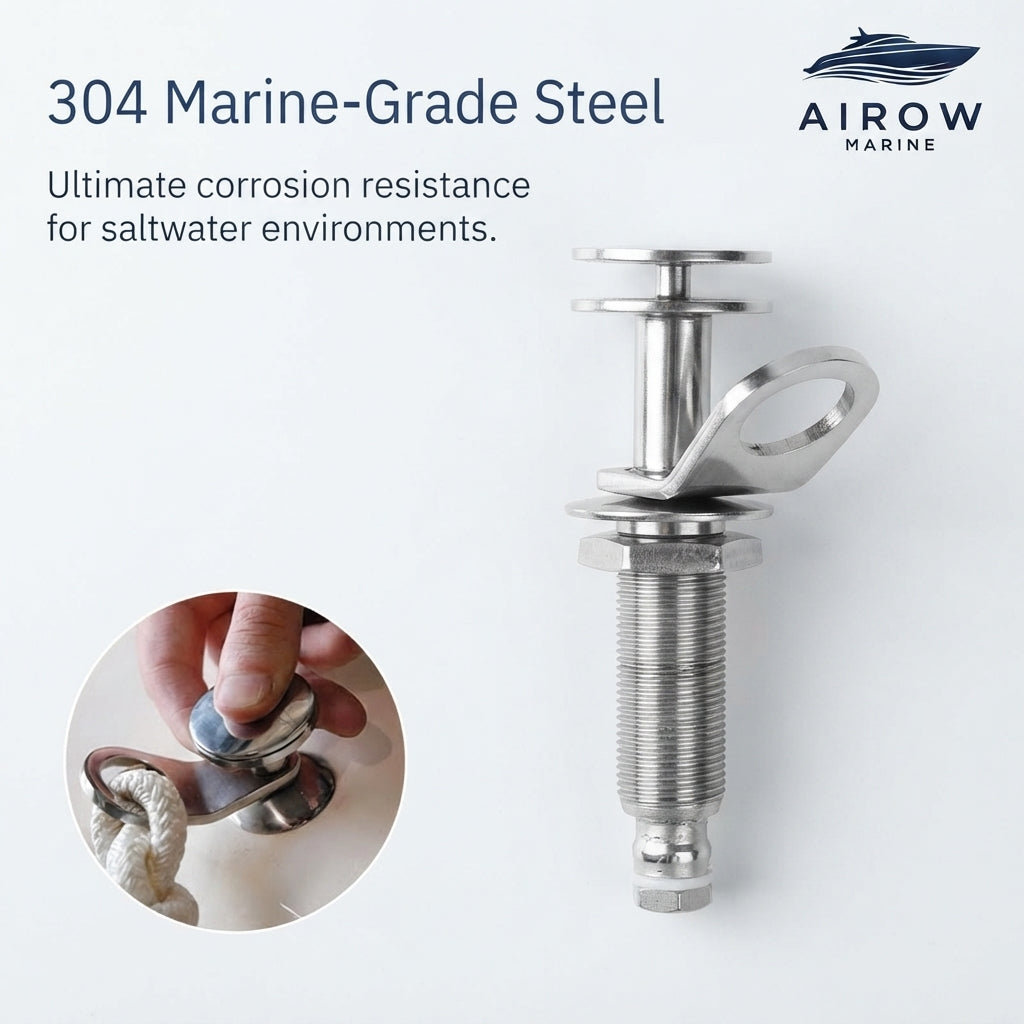 AirowMarine 304 SS Quick-Release Boat Fender Bracket - Marine Grade Hardware