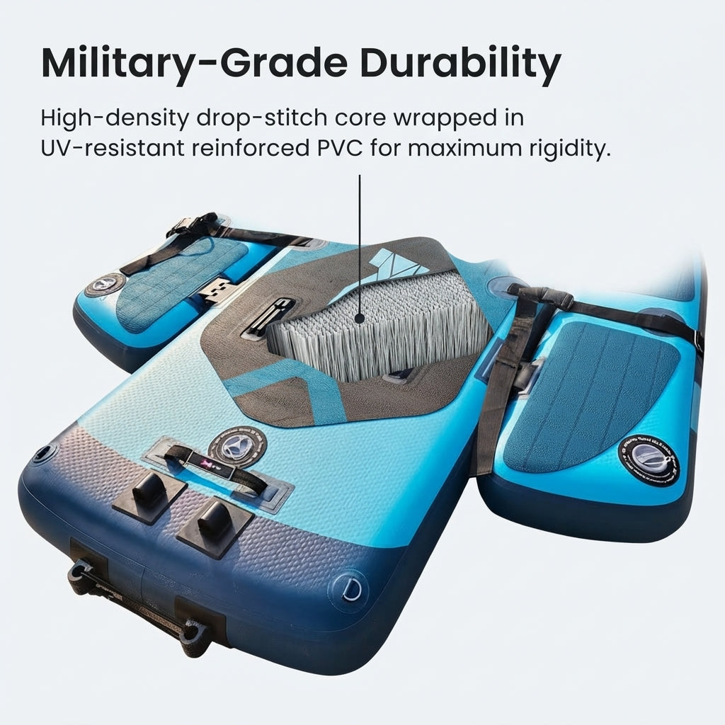 Airow Marine Inflatable Pedal-Drive Fishing SUP - High-Stability Paddleboard