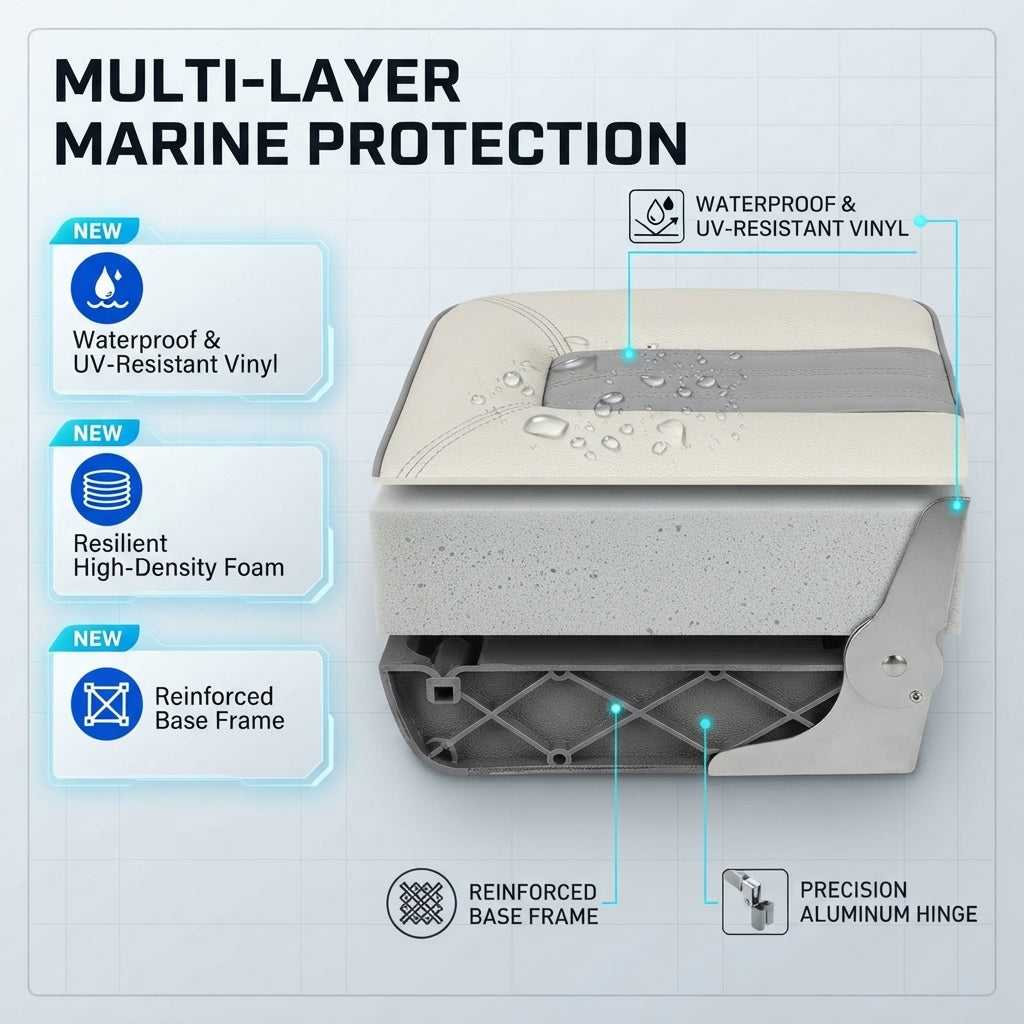 Folding Marine Boat Seat – 45 × 38 cm