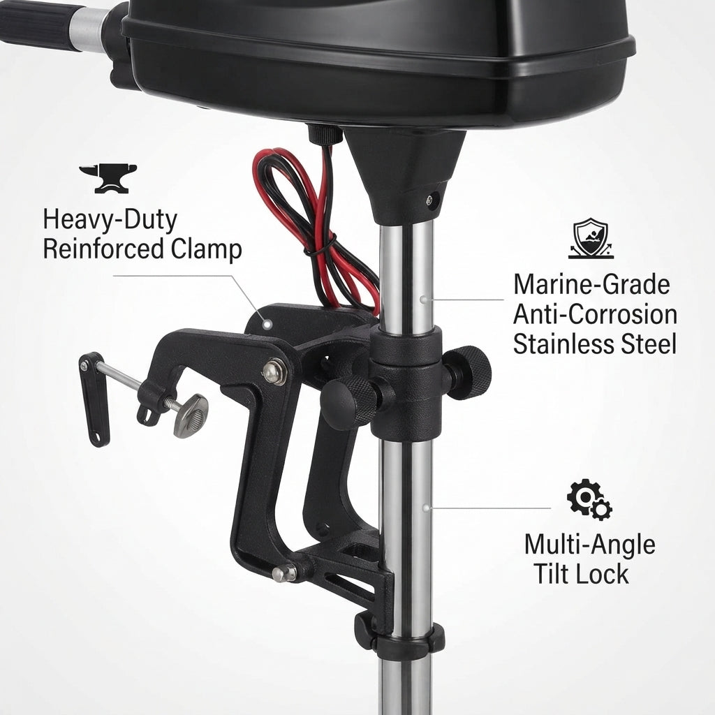 24V 3.0 HP Brushless Outboard Motor - 91cm Shaft, 11kg