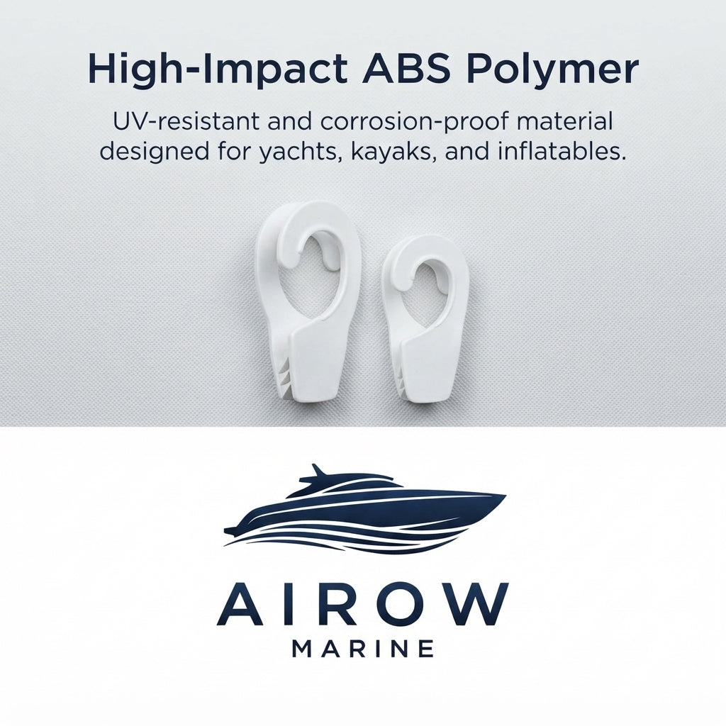 AIROW MARINE Quick-Adjust Fender Hooks - High-Strength ABS, Universal Fit