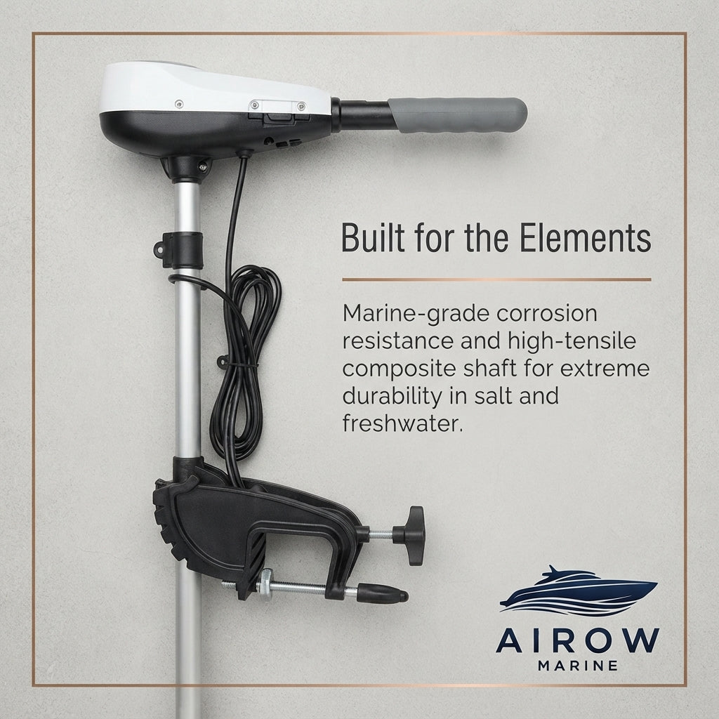 AirowMarine 24V Electric Trolling Motor – Silent Outboard (AM-24V Pro) – detail view