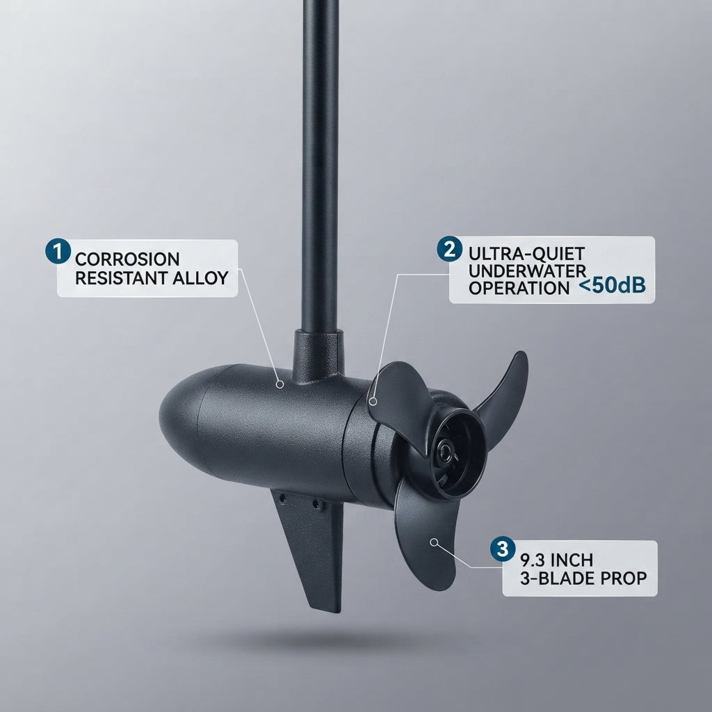 55lb Electric Trolling Motor - Wireless Remote & Foot Control