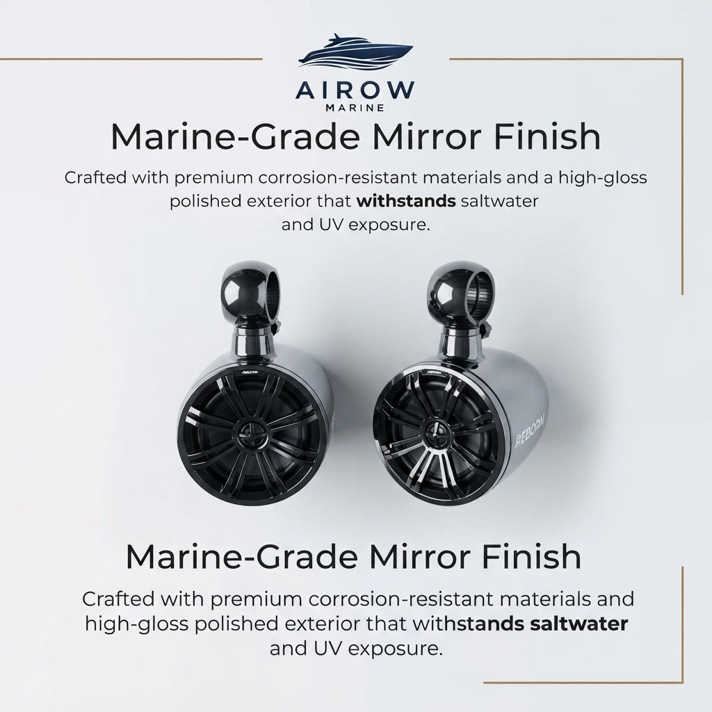Airow Marine Reborn 6.5" Waterproof Wakeboard Tower Speakers (Pair)