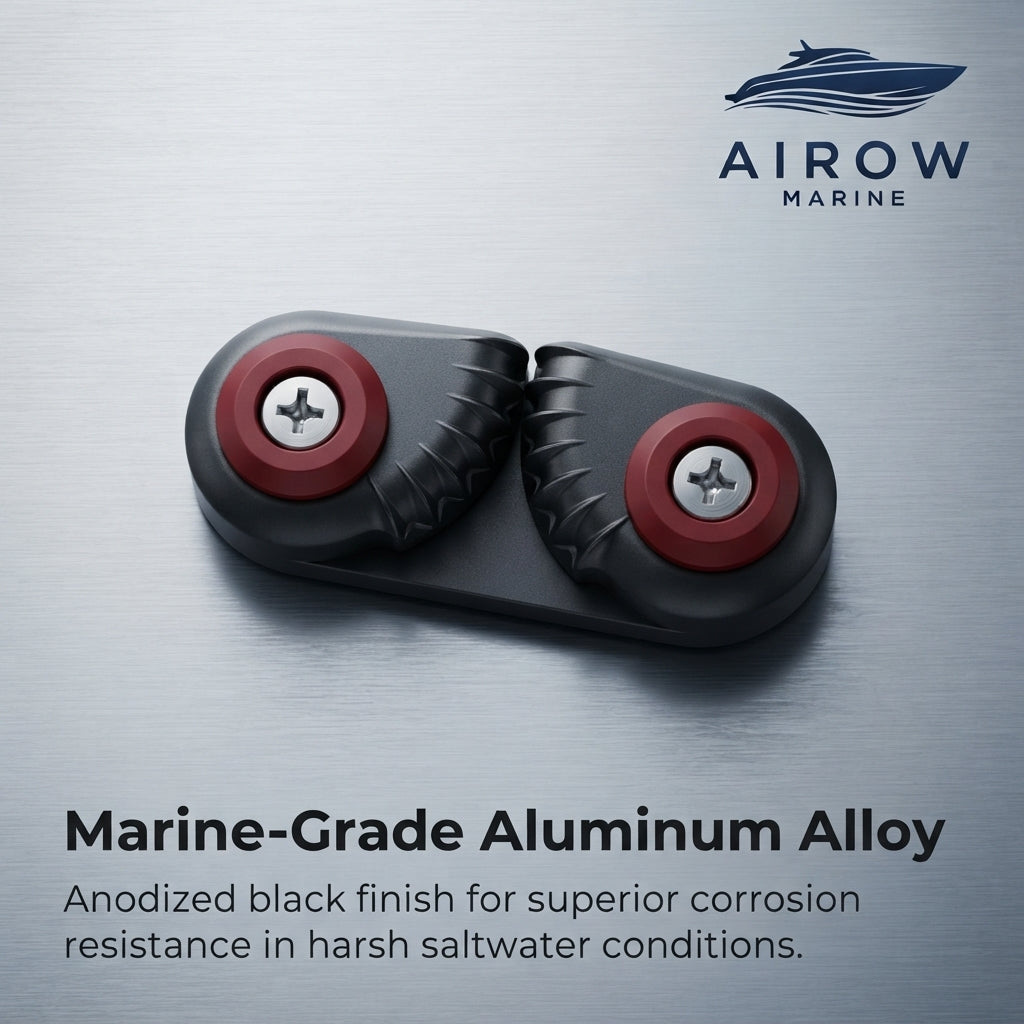 AirowMarine High-Strength Aluminum Rope Cleat – Corrosion Resistant (86mm) – detail view