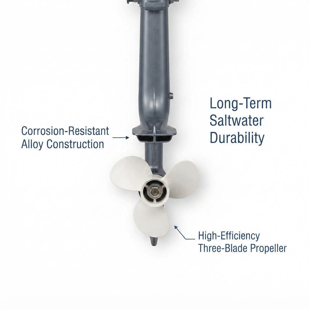 Yamaha 2HP 2-Stroke Short Shaft Outboard Motor - 1.5kW, 50cc (417mm Transom)