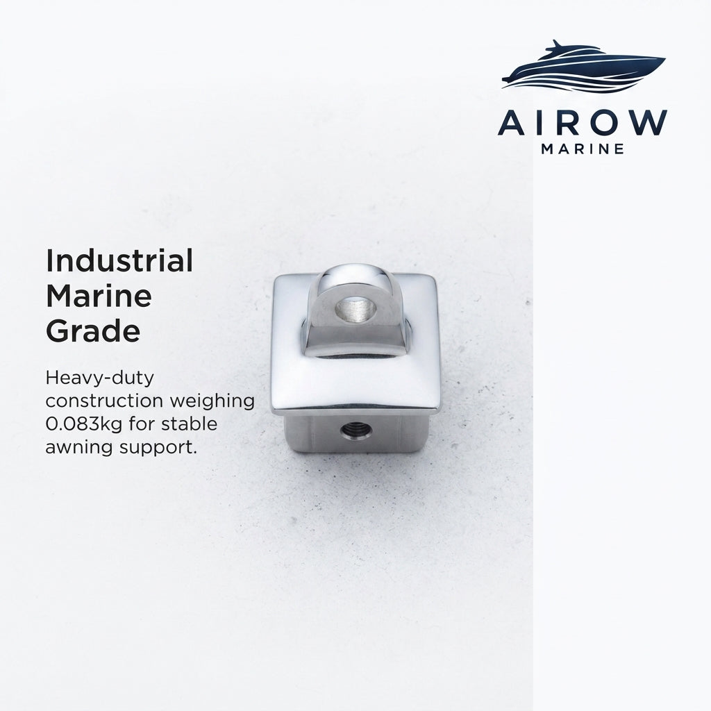 32MM 316 SS Square Tube End & Sliding Caps - Marine Yacht Hardware (Polished)