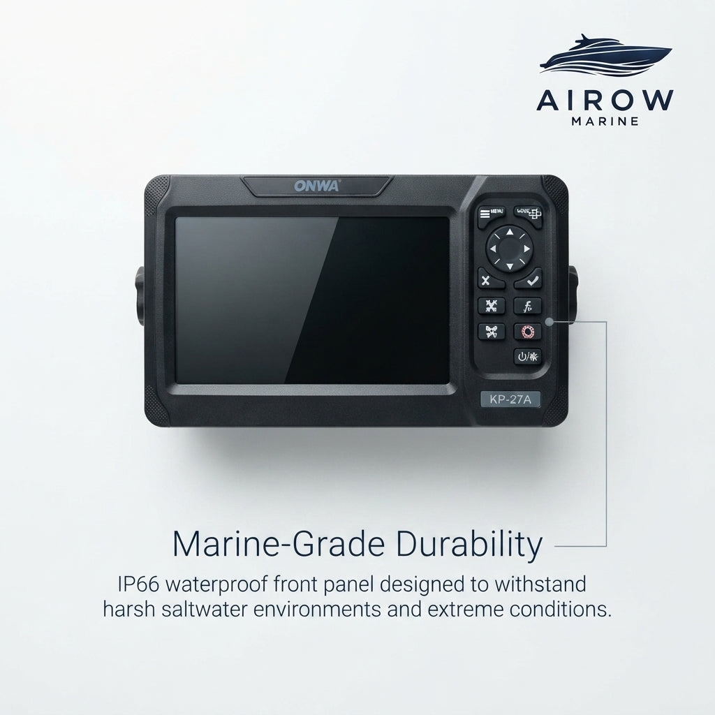 ONWA KP-27A 7-Inch Marine GPS Chart Plotter with Class B+ AIS (Universal)
