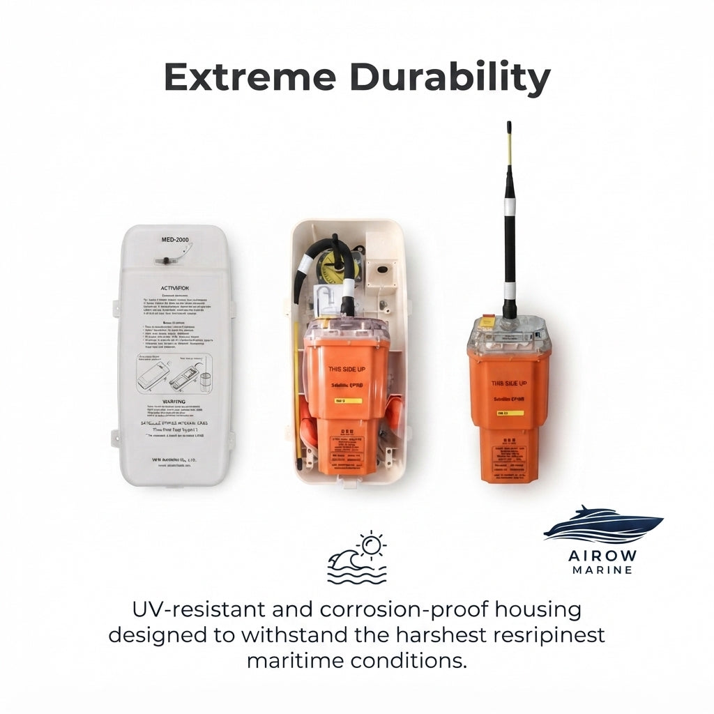 AIROW MARINE NEB-2000 Dual-Mode AIS/GPS Marine EPIRB - 10-Year Battery, IP68