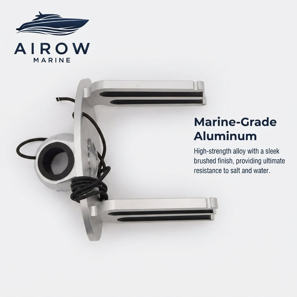 Aerospace-Grade Aluminum Wakeboard & Surfboard Rack – Universal Marine Mount – detail view