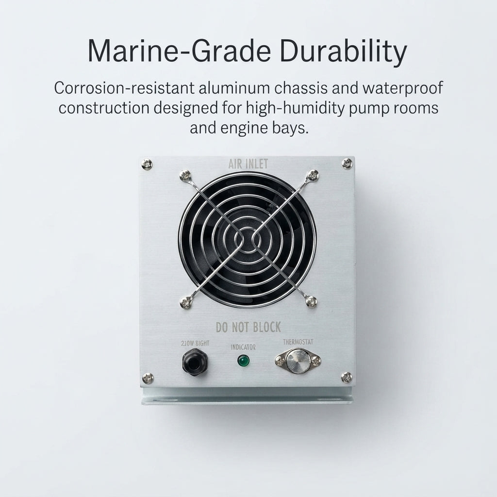700W Marine Waterproof Heater - Integrated Thermostat, Customizable Voltage