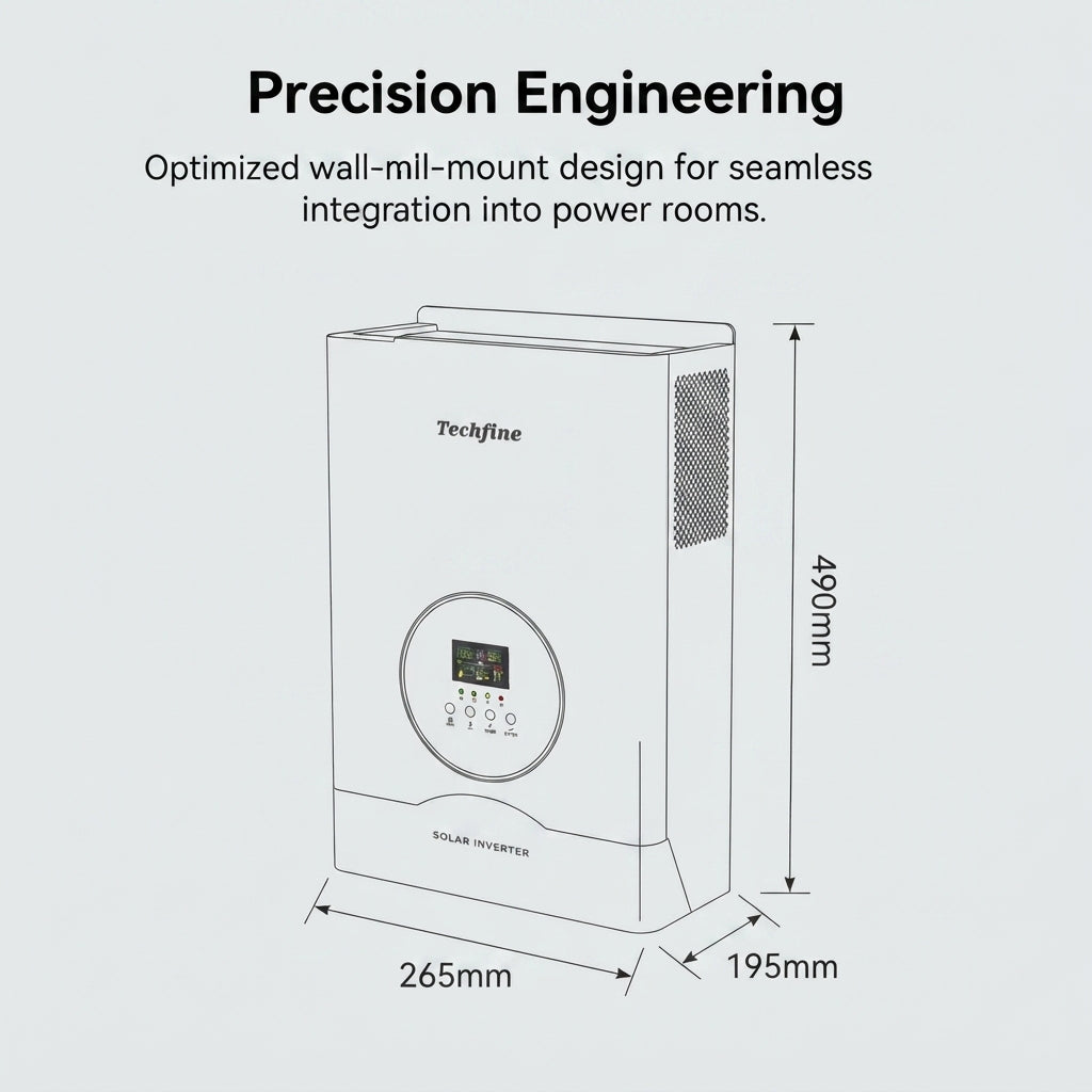 Techfine High-Capacity Pure Sine Wave Off-Grid Marine Solar Inverter System