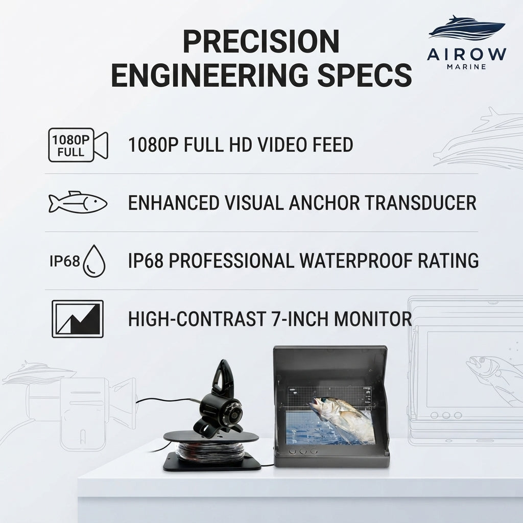 AirowMarine Underwater Fishing Camera - HD Night Vision System (25m)