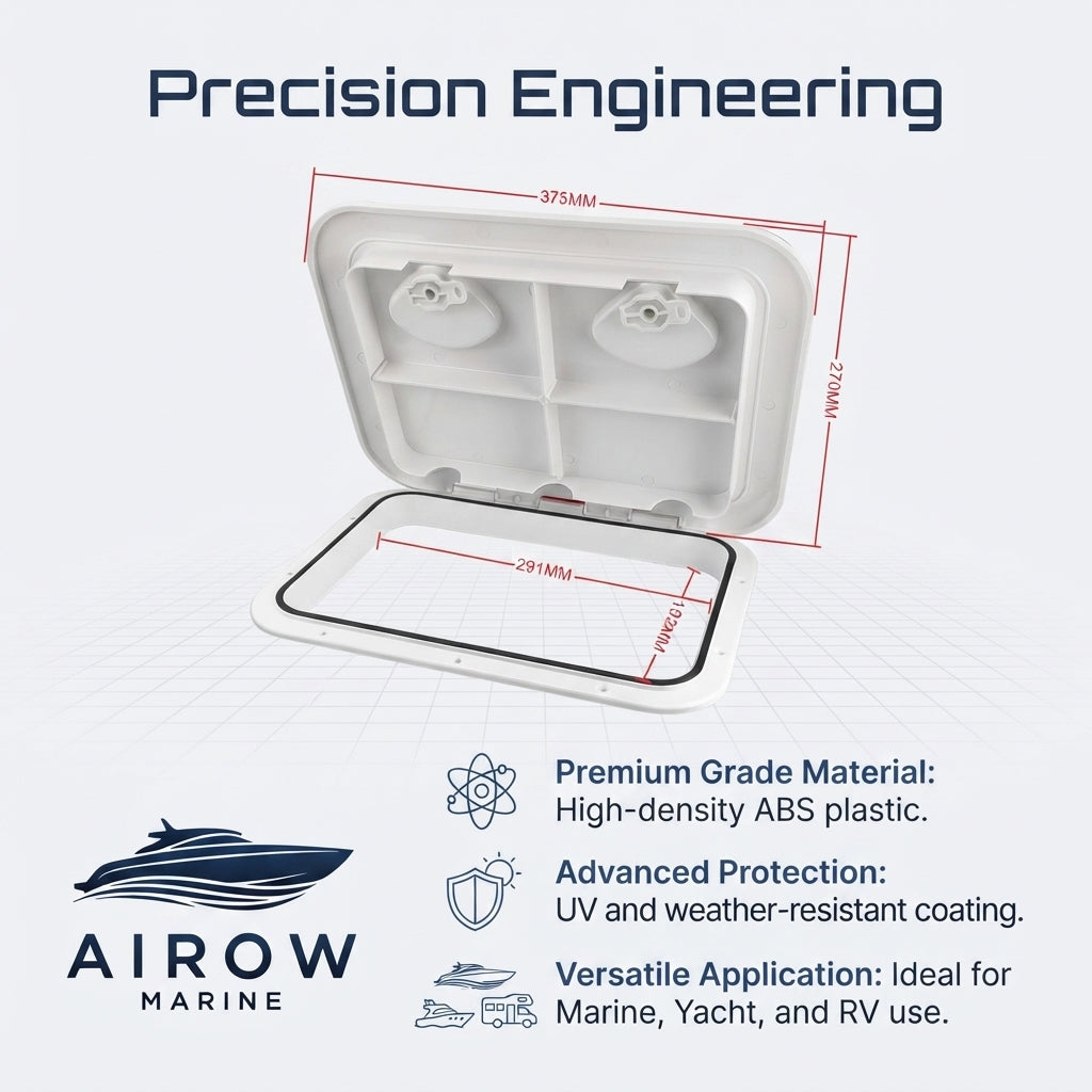 Airow Marine Deck Hatch Cover - High-Impact UV-Stabilized ABS