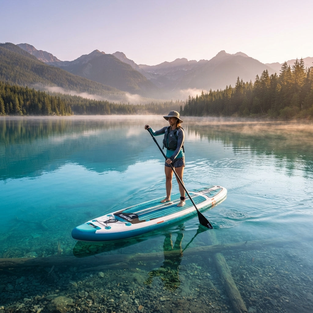 AirowMarine Totem 10'6" Inflatable Stand Up Paddleboard Kit – All-Water SUP – marine application view