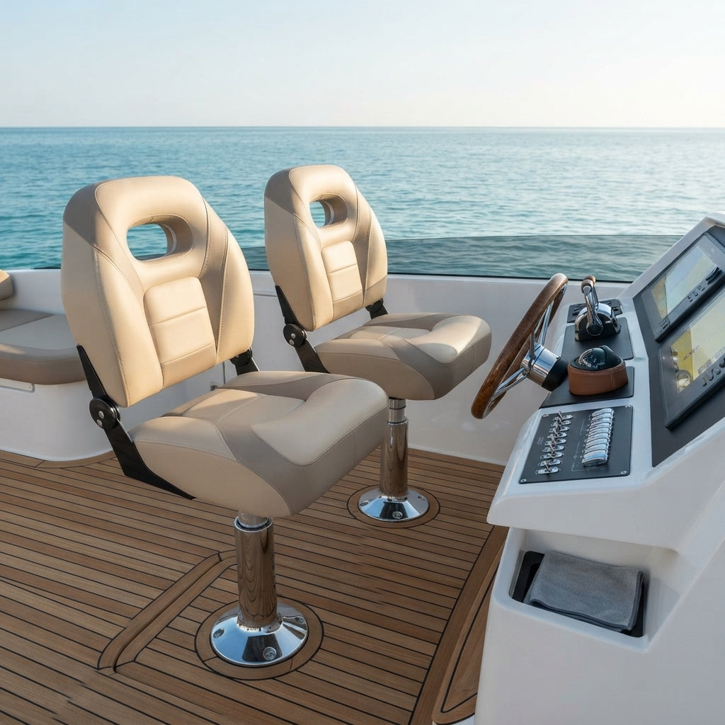 Foldable Marine Boat Seat – UV Resistant & ABYC Compliant Vinyl