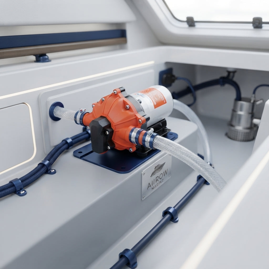 Airow Marine 12V DC Water Pressure Pump - 0.5 HP High-Torque (12V)