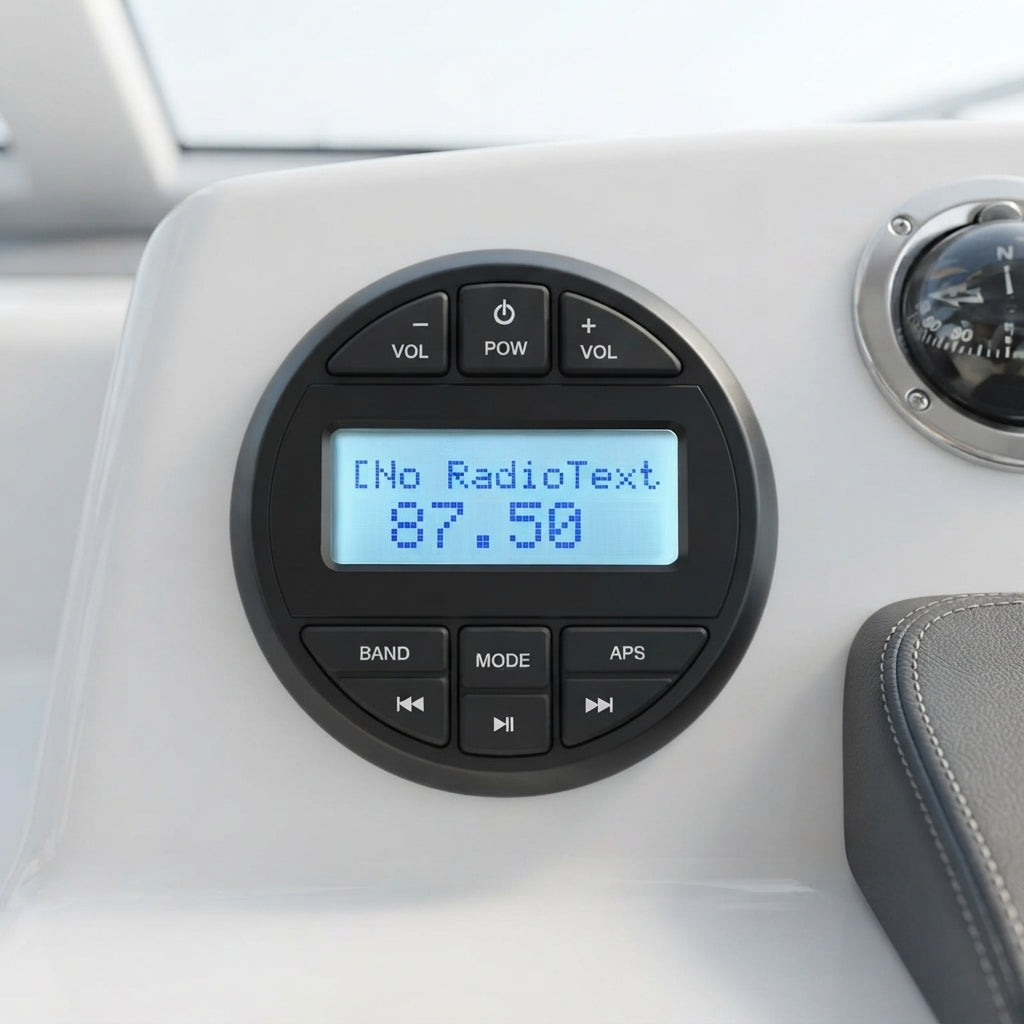 Marine Bluetooth FM Radio - Waterproof Audio Player with USB/MP3 Playback