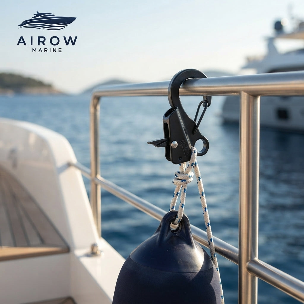 Airow Marine 304 Stainless Steel Quick-Release Boat Anchor Hook - 116mm