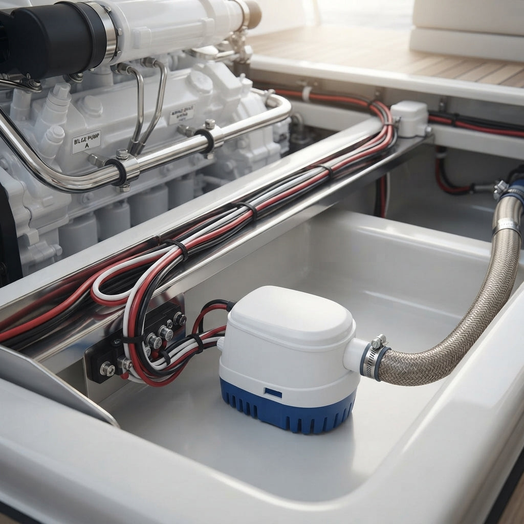 Automatic Marine Bilge Pump - 1100 GPH, 12V/24V, Submersible
