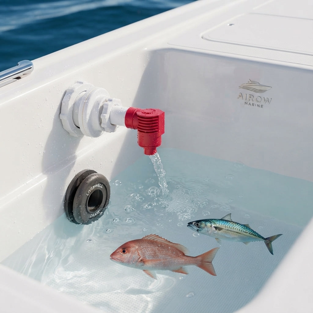 Livewell Aerator & Drain Kit - Marine Grade, High-Flow (25.5mm Cutout)