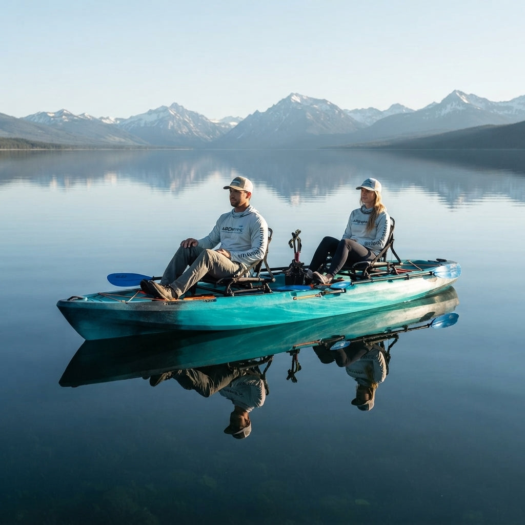 AirowMarine 2.8m Rotomolded Fishing Kayak – Precision Pedal Drive & Ergonomic Seat – marine application view