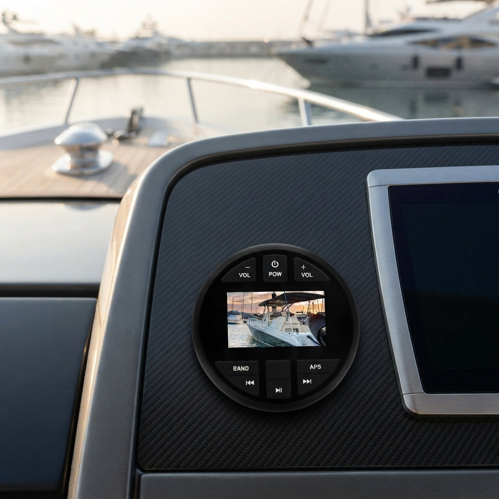 Marine Bluetooth USB Stereo Player - Saltwater Resistant with LCD Display
