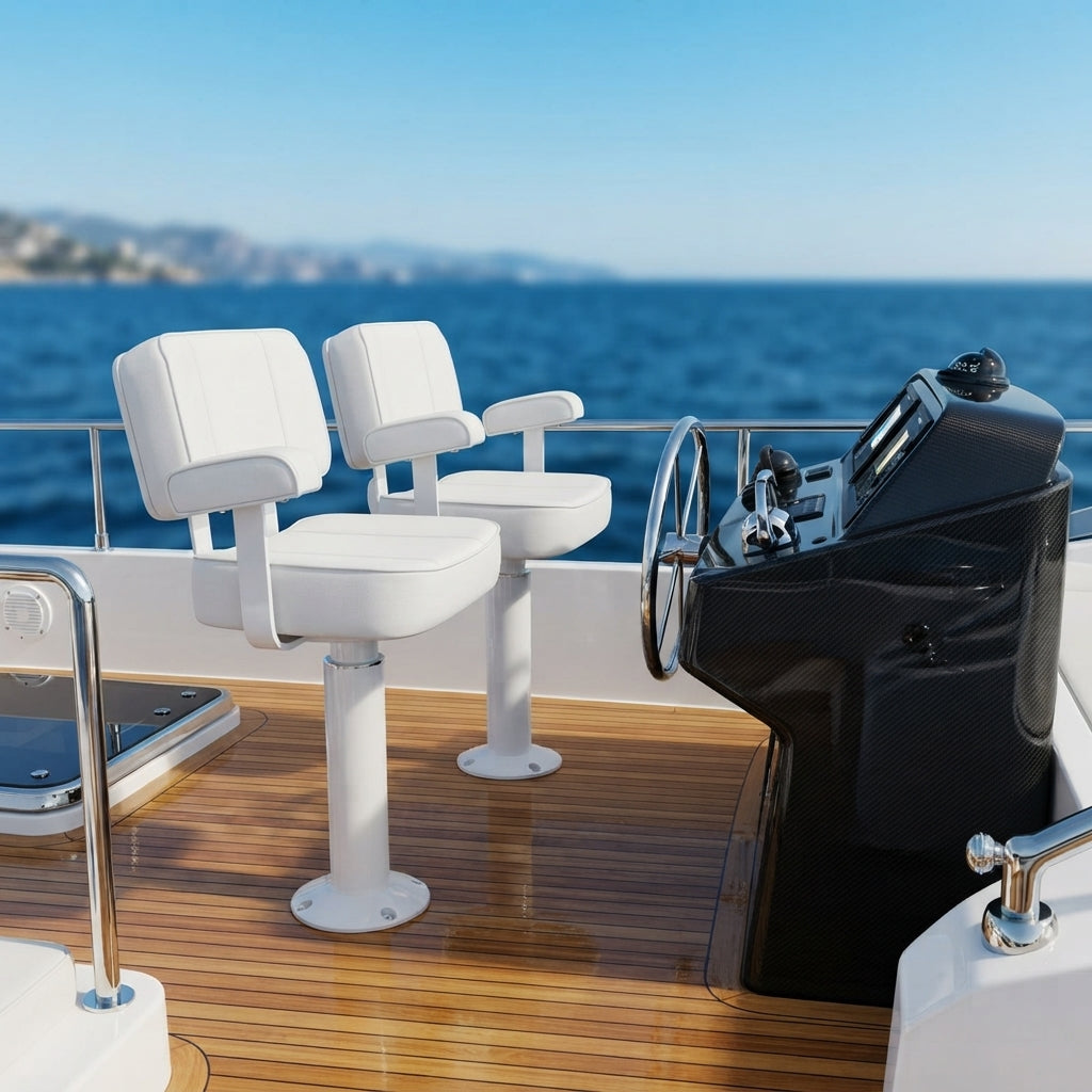 Marine Helm Seat with Armrests – UV & Corrosion Resistant (60 × 45 cm)
