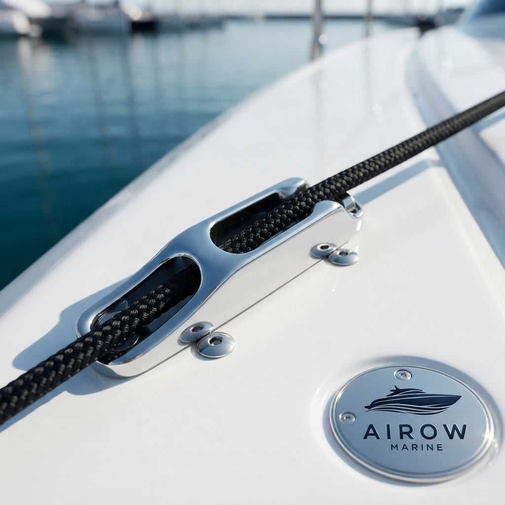 Airow Marine 316 Stainless Steel Rope Clamp - High-Load Sailboat & Yacht Line Retainer (81.6mm)