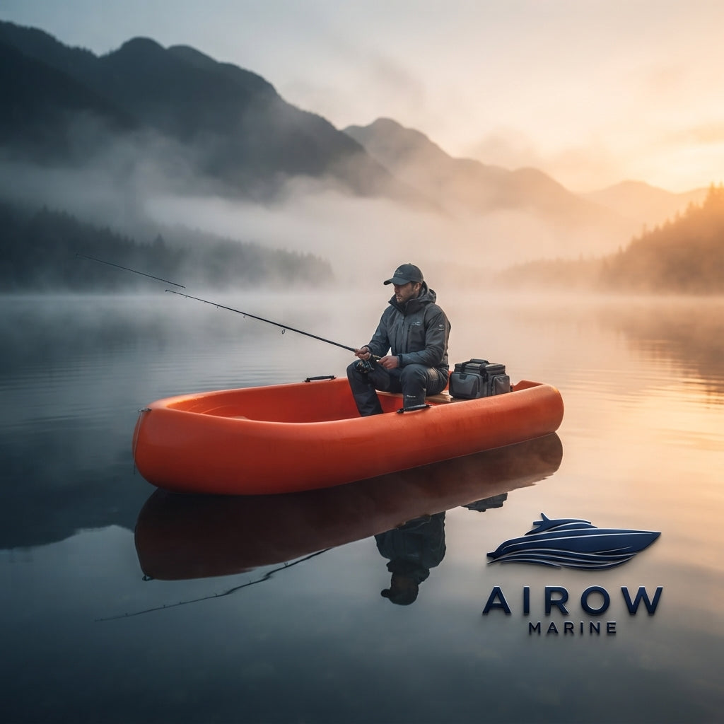 Airow Marine 2.3m Solo Fishing Boat - 5mm Rotomolded PE (Orange)