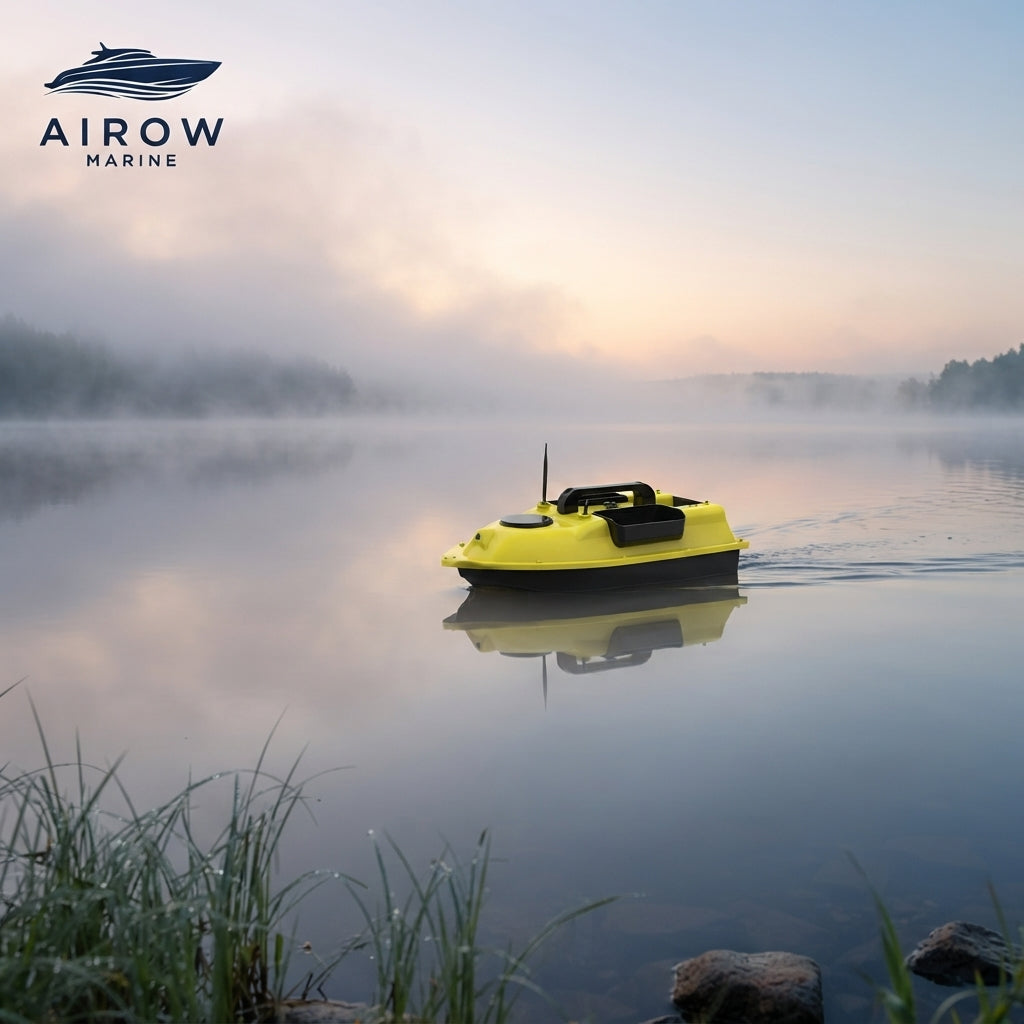 AirMarine GPS Smart Bait Boat - 3-Compartment, Fish Finder, Hook Retriever