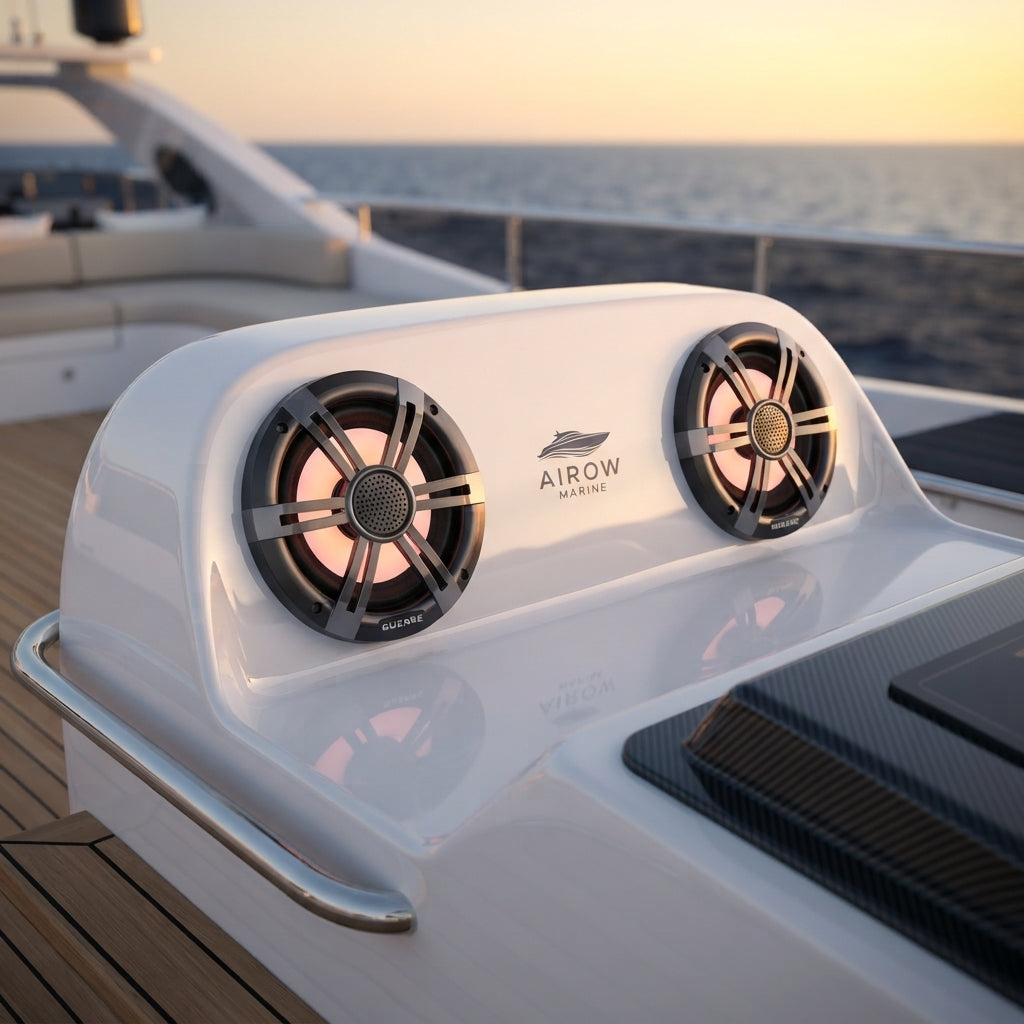Airow Marine GS-068T-RGB Waterproof Speaker - 150W 2-Way Coaxial (6.5")