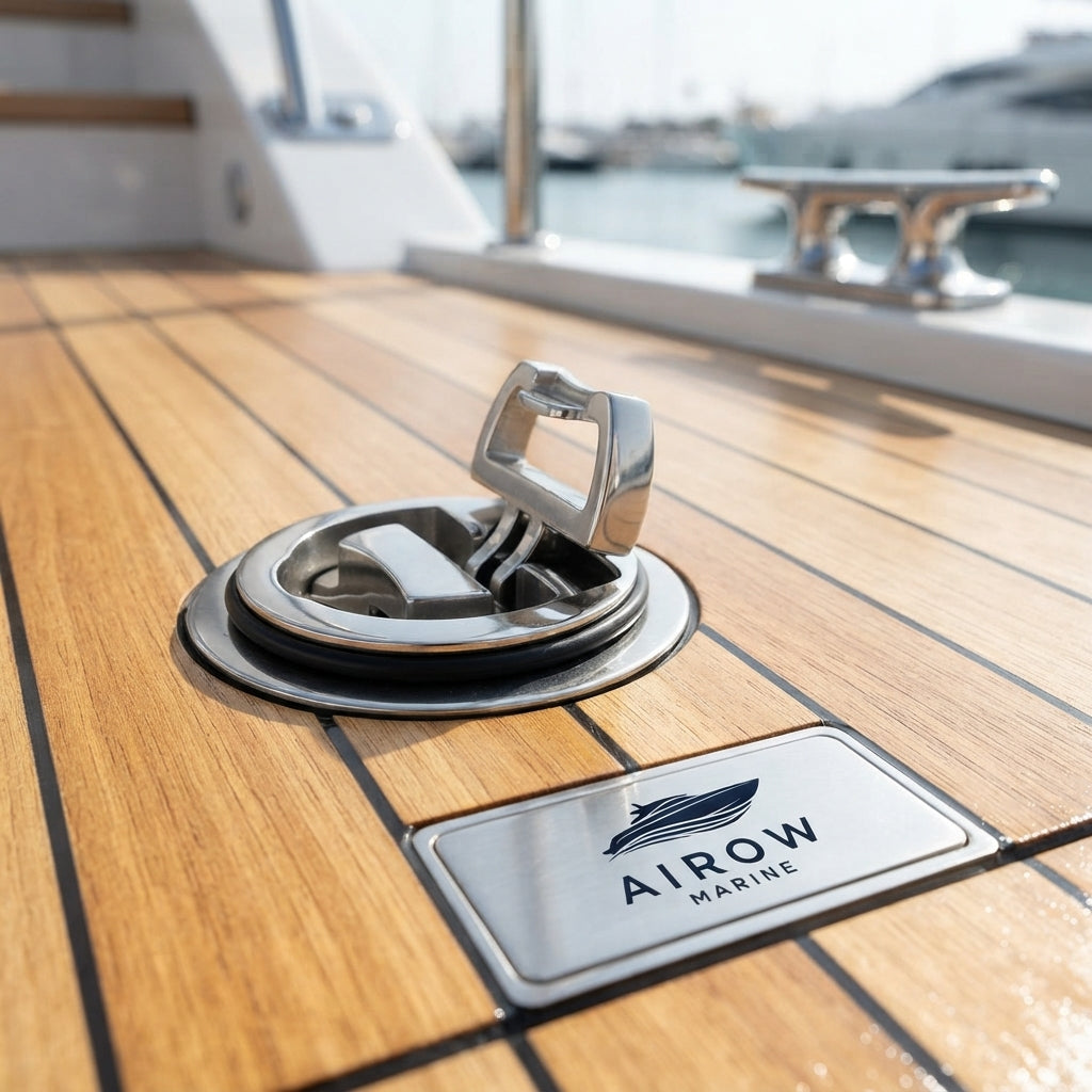 Marine Flush Pull Slam Latch - 316 Stainless Steel (60mm Cutout)