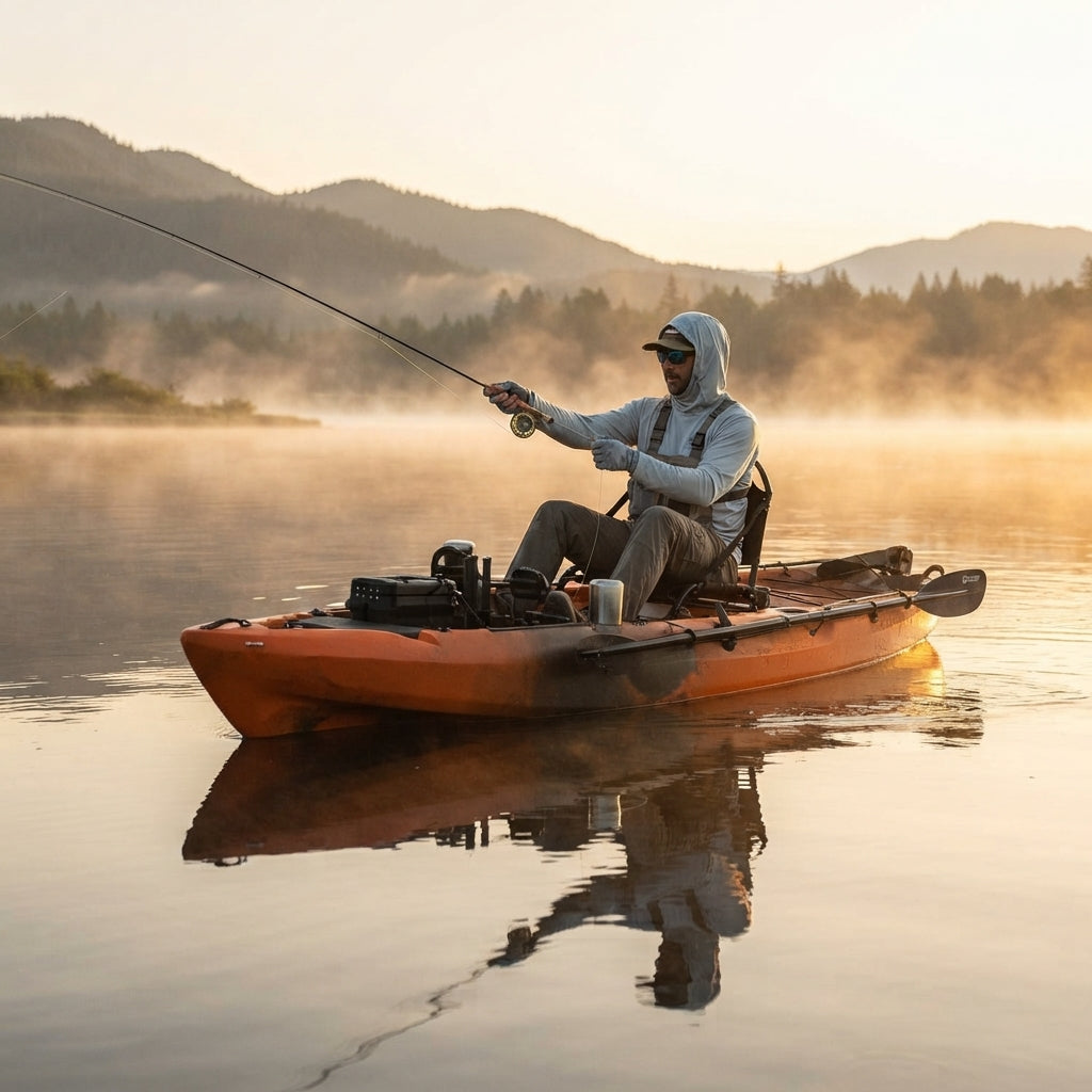 AirowMarine Pedal Fishing Kayak – Rotomolded HDPE, Hands-Free (305cm) – marine application view
