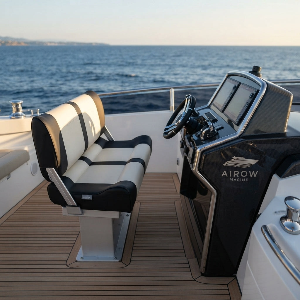 Airow Marine Double Reversible Pilot Seat - UV-Resistant Vinyl (92cm)