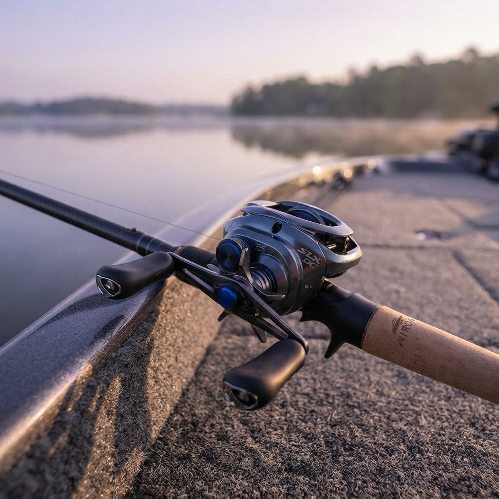 SLX DC Baitcasting Fishing Reel - Electronic I-DC4 Brake, 8.1:1 Ratio (195g)