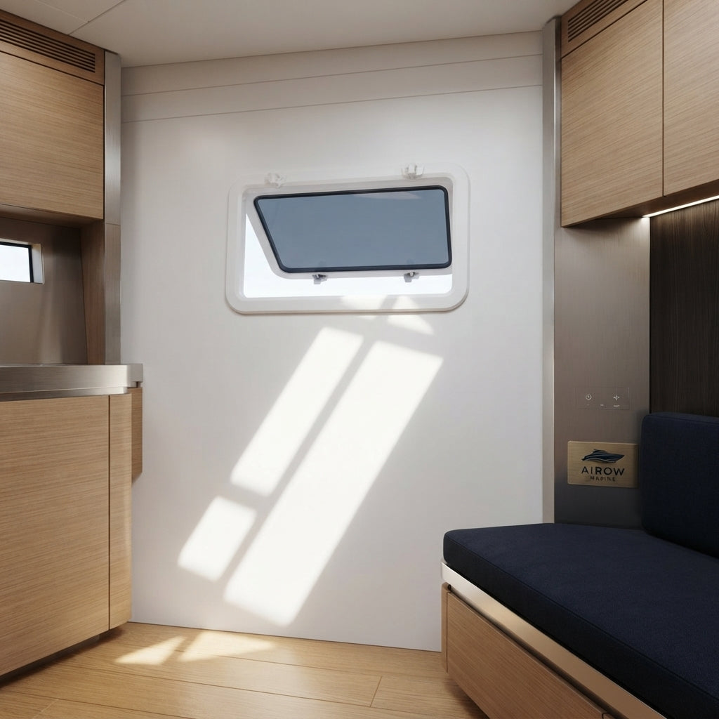 Rectangular Marine Porthole - Watertight ABS Yacht Window 400x200mm