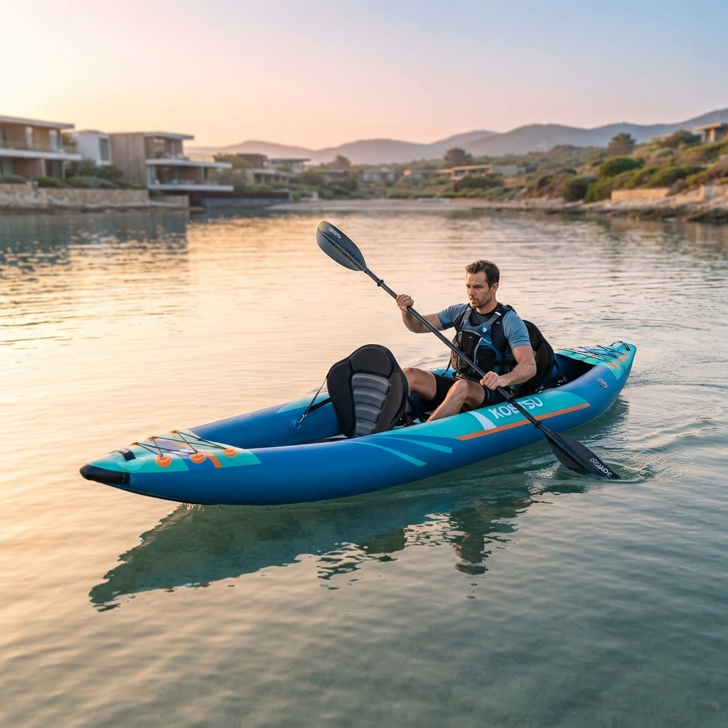 AirowMarine Inflatable Kayak – Dual-Seater, Puncture-Resistant PVC (3.6m) – marine application view